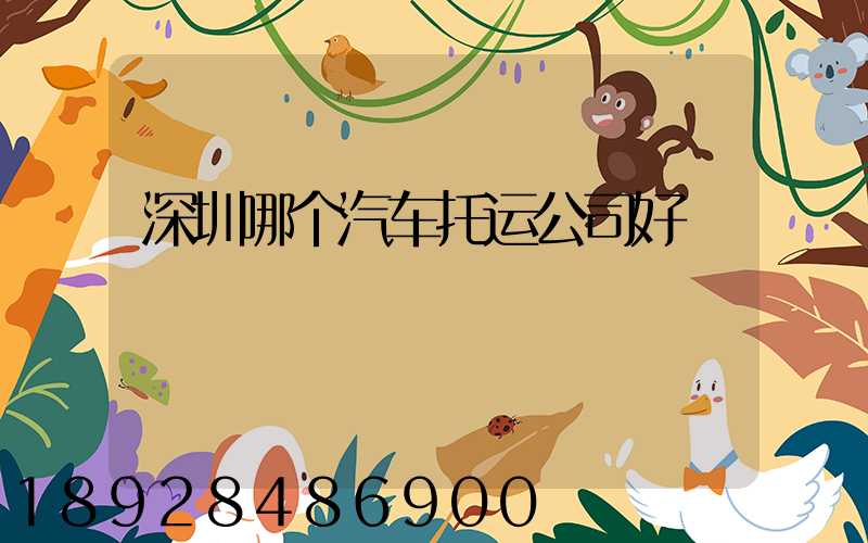 深圳哪个汽车托运公司好