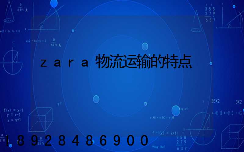 zara物流运输的特点