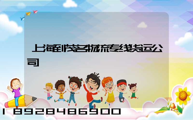 上海到茂名物流专线货运公司