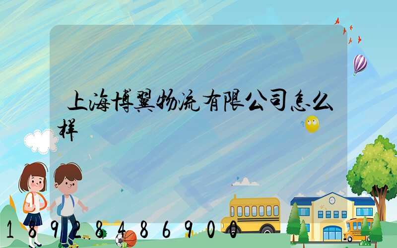 上海博翼物流有限公司怎么样