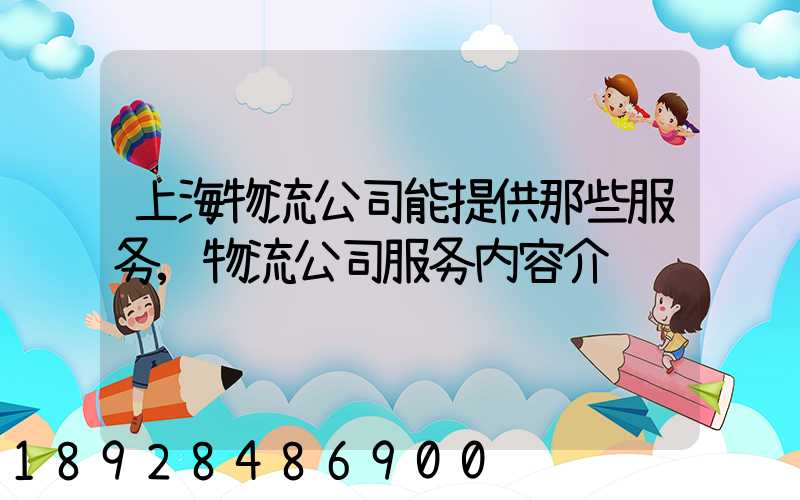 上海物流公司能提供那些服务,物流公司服务内容介绍