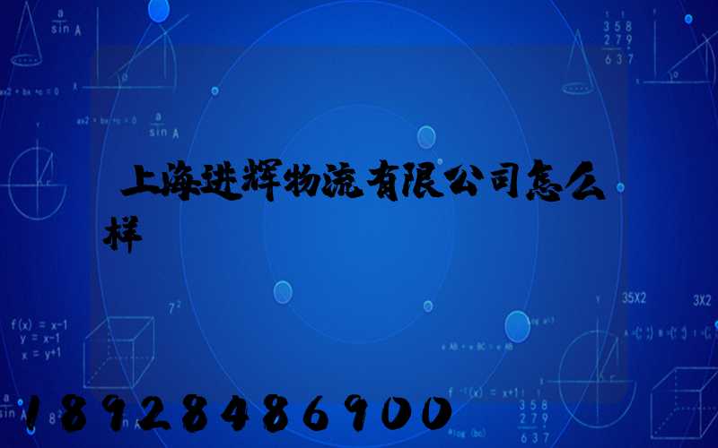 上海进辉物流有限公司怎么样