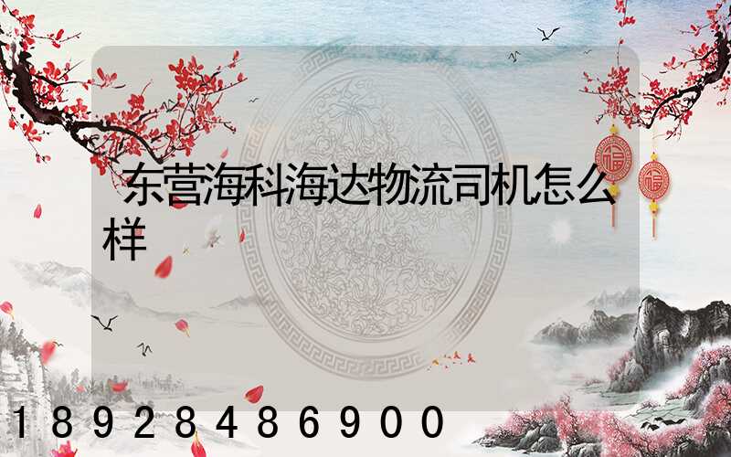 东营海科海达物流司机怎么样