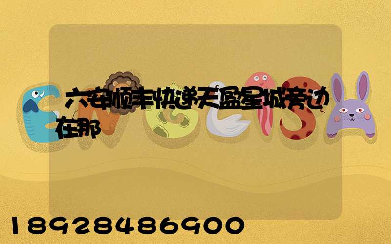 六安顺丰快递天盈星城旁边在那