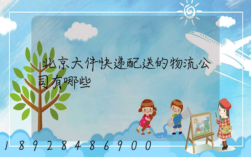 北京大件快递配送的物流公司有哪些