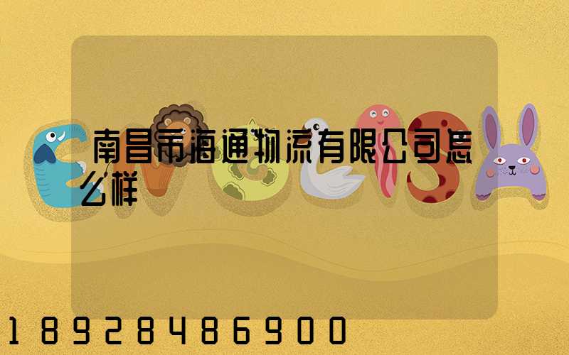 南昌市海通物流有限公司怎么样