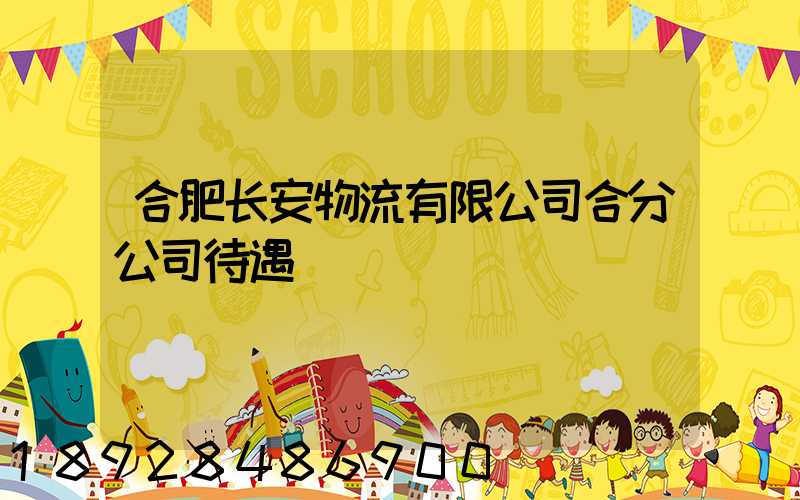 合肥长安物流有限公司合分公司待遇