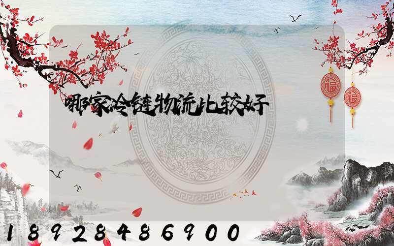 哪家冷链物流比较好