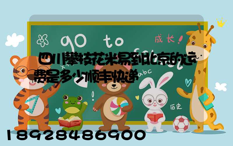 四川攀枝花米易到北京的运费是多少顺丰快递