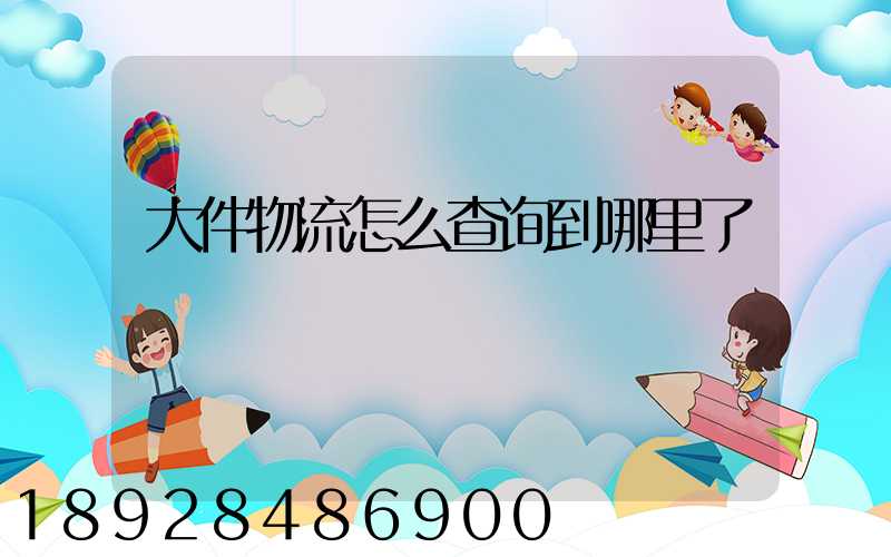 大件物流怎么查询到哪里了