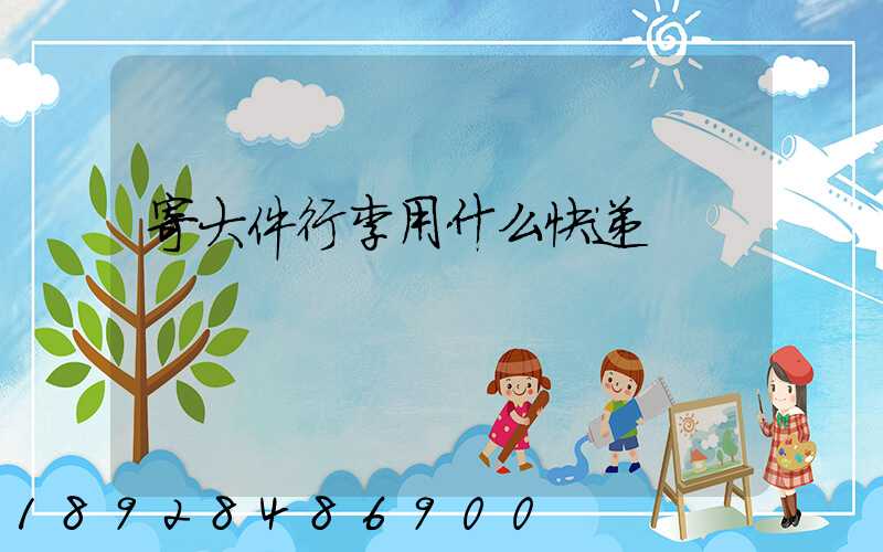 寄大件行李用什么快递