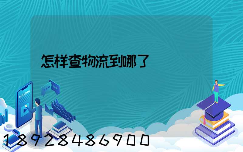 怎样查物流到哪了