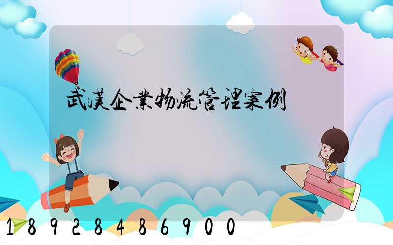 武汉企业物流管理案例