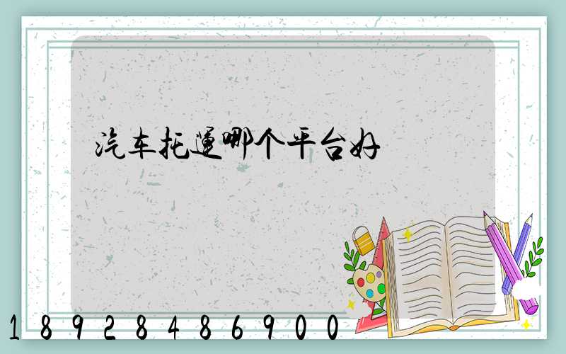 汽车托运哪个平台好