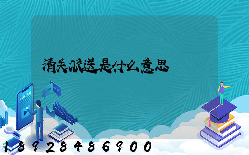 清关派送是什么意思