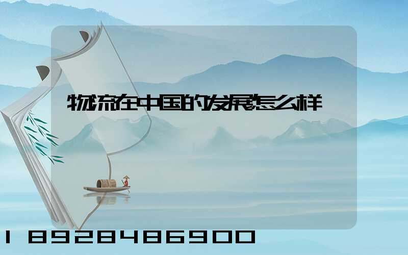 物流在中国的发展怎么样