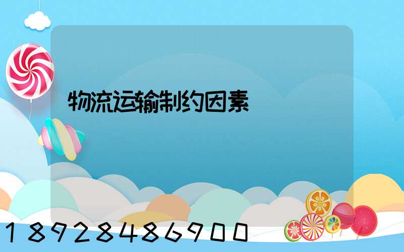 物流运输制约因素
