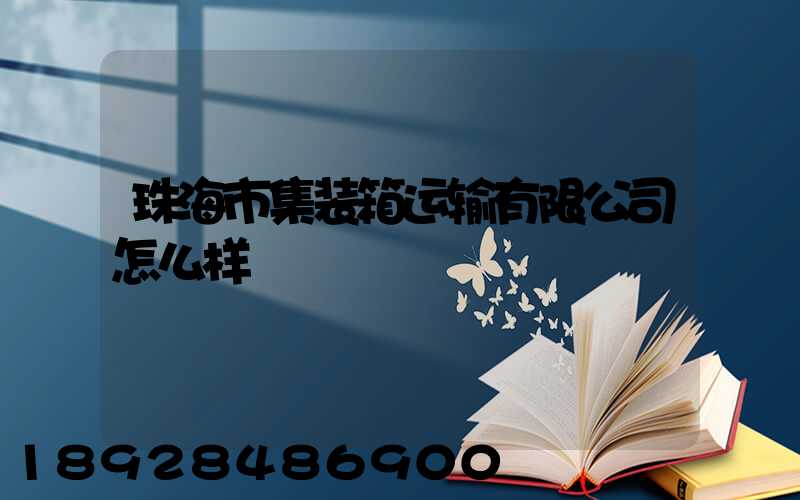 珠海市集装箱运输有限公司怎么样