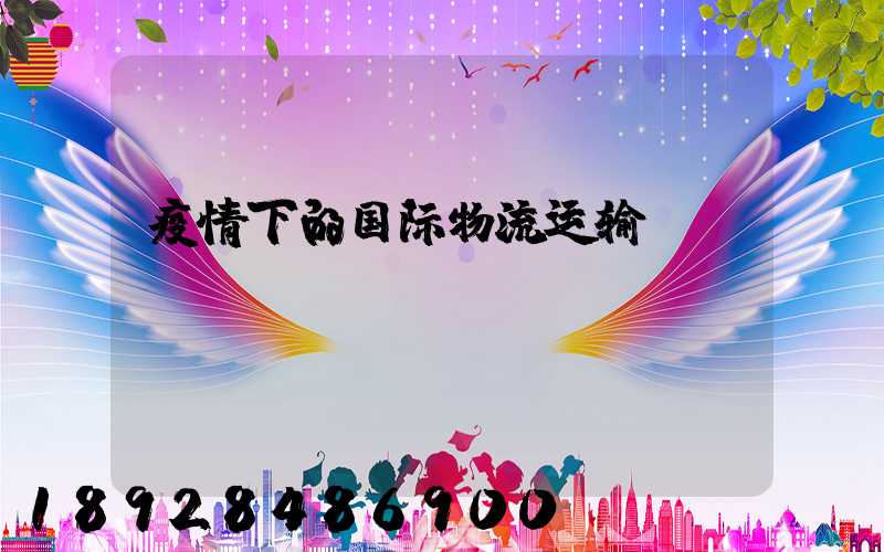 疫情下的国际物流运输