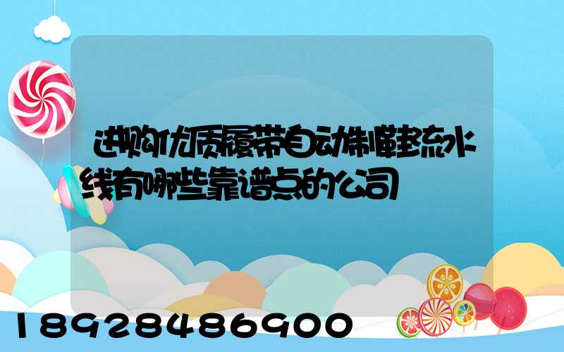 进购优质履带自动制鞋流水线有哪些靠谱点的公司