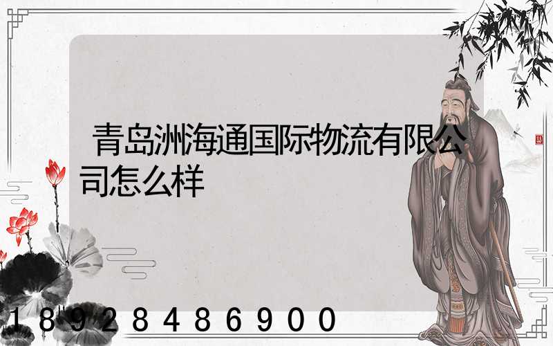 青岛洲海通国际物流有限公司怎么样