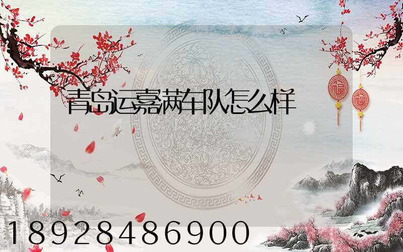 青岛运嘉满车队怎么样