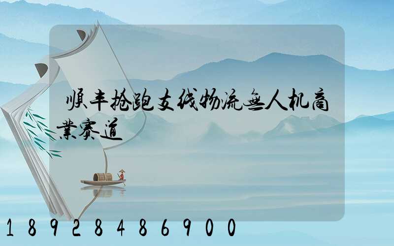 顺丰抢跑支线物流无人机商业赛道